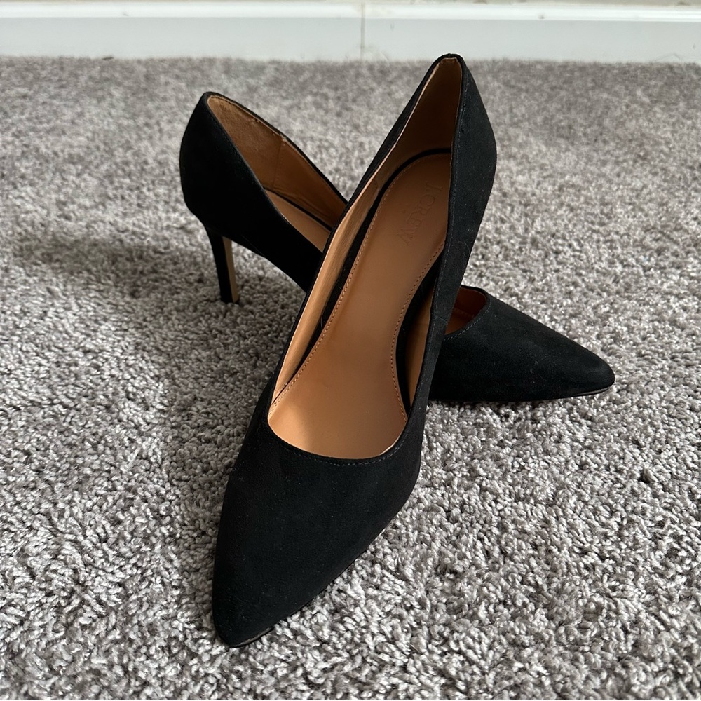 J.Crew Elsie Pumps Black Suede Women’s Size 10 NWOT 3 Inch - Picture 2 of 9